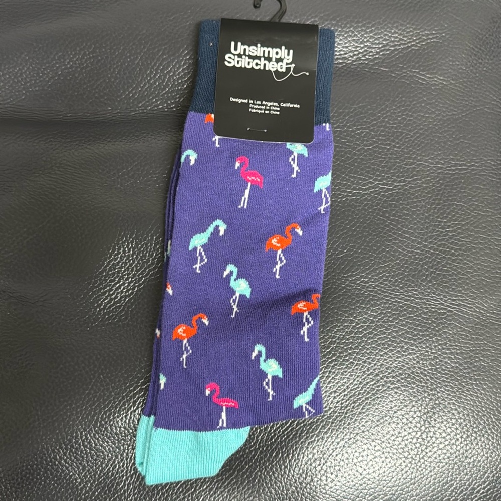 Unsimply stitched flamingo socks in multiple colors